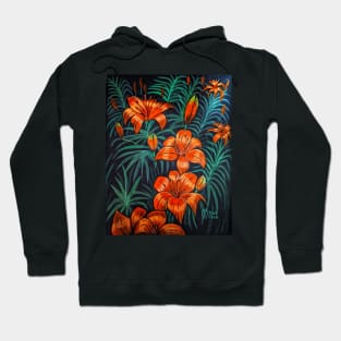 Tiger Lily Flowers Hoodie